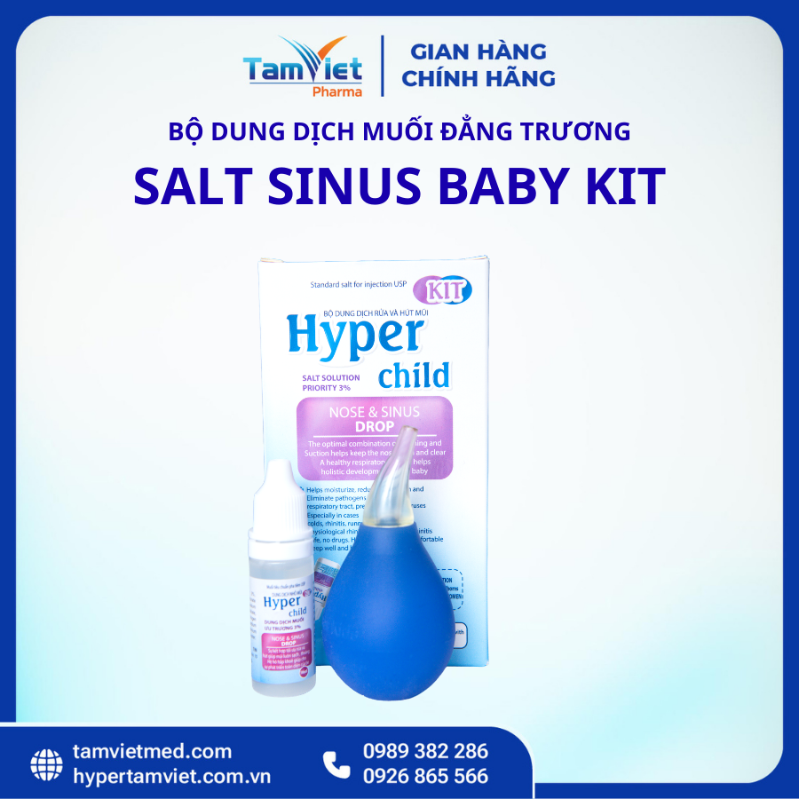 Dung Dịch Muối Đẳng Trương Trẻ Em Salt Sinus Baby Kit Tặng Kèm Thiết Bị Hút Mũi - 3