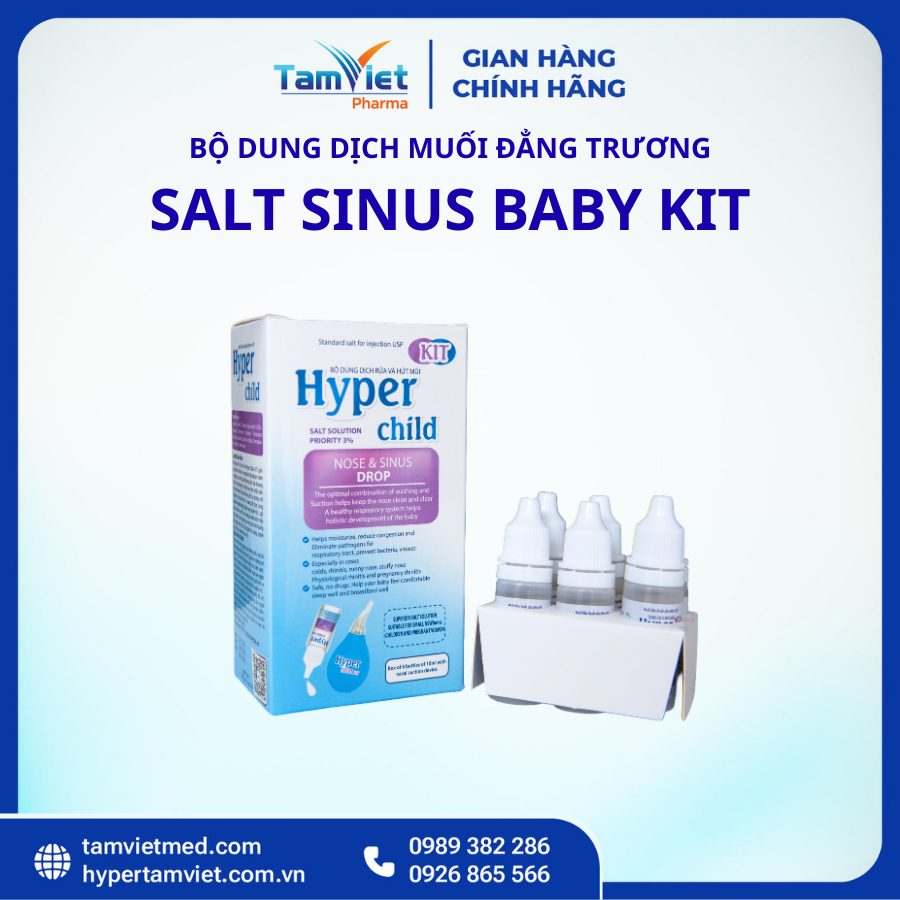 Dung Dịch Muối Đẳng Trương Trẻ Em Salt Sinus Baby Kit Tặng Kèm Thiết Bị Hút Mũi - 4