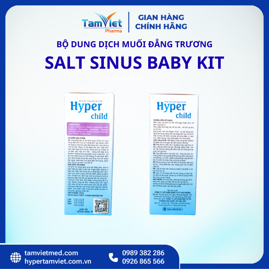 Dung Dịch Muối Đẳng Trương Trẻ Em Salt Sinus Baby Kit Tặng Kèm Thiết Bị Hút Mũi - 5