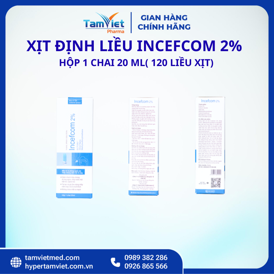 Xịt Định Liều Incefcom 2% – Hộp 1 chai 20 ml (120 liều xịt) - 4