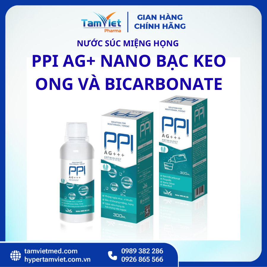 Nước Súc Miệng Họng PPI Ag+ NaNo Bạc Keo Ong Và Bicarbonate - 3