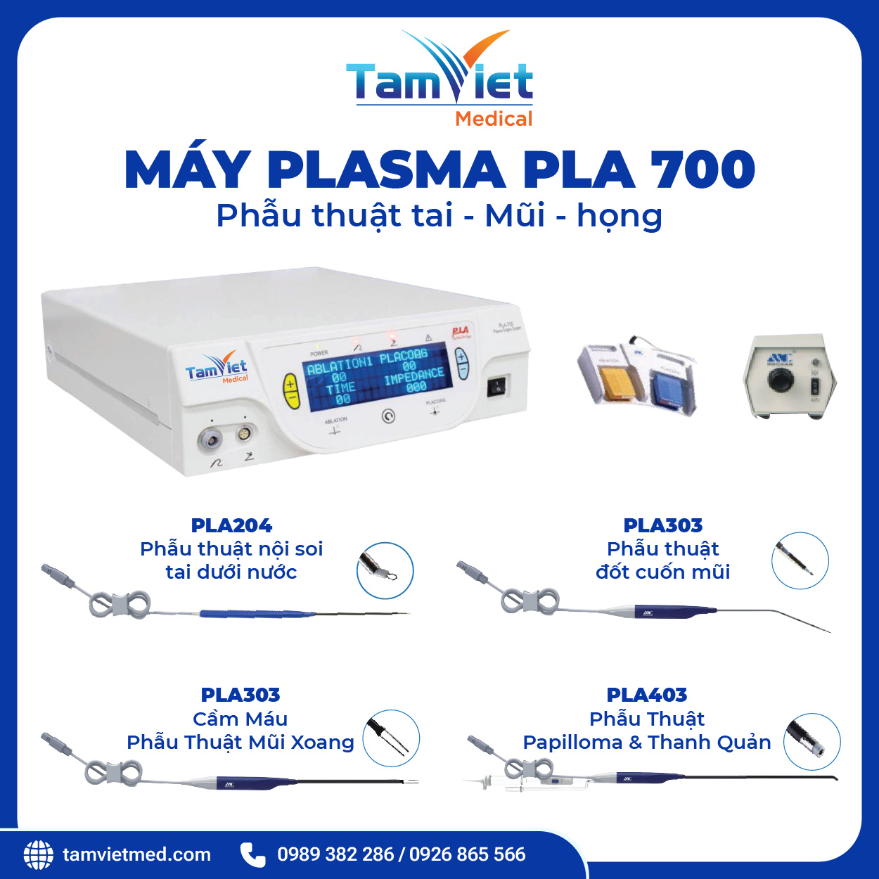 Hệ Thống Máy Plasma PLA 700 - Phẫu Thuật Tai Mũi Họng - 2
