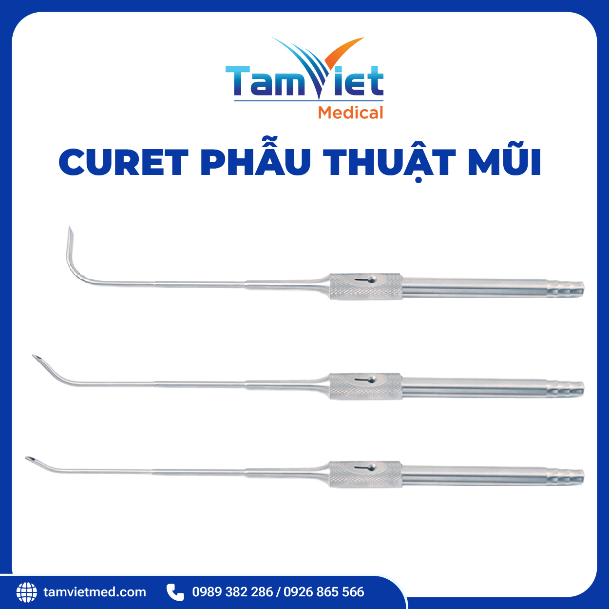 Curet Phẫu Thuật Mũi 45° 60° 90° | WB 2602.2, WB 2602.1, WB 2602 - 2
