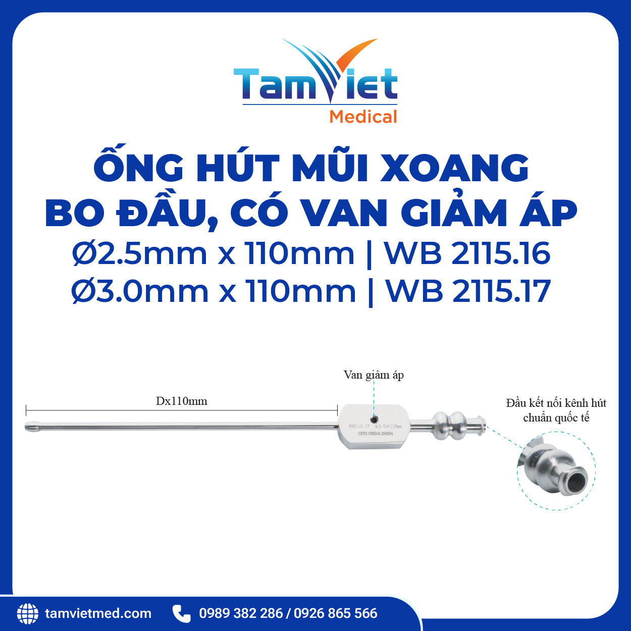 Ống Hút Mũi Xoang Bo Đầu, Có Van Giảm Áp | WB 2515.39, WB 2515.40, WB 2515.41 - 3