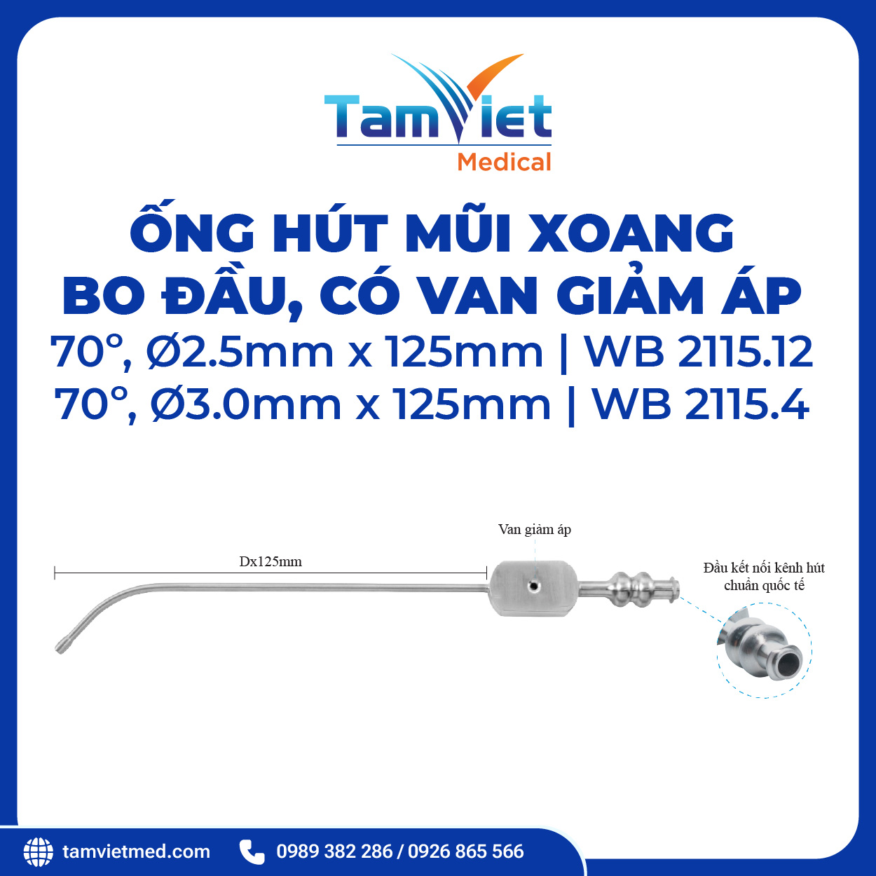 Ống Hút Mũi Xoang Bo Đầu, Có Van Giảm Áp | WB 2515.39, WB 2515.40, WB 2515.41 - 4