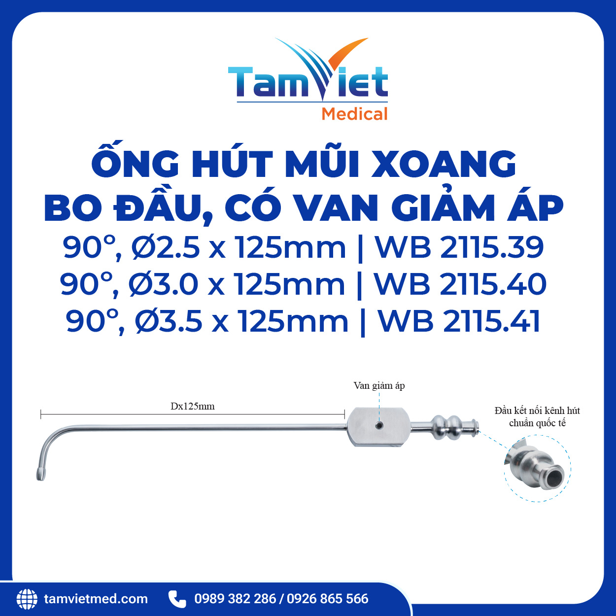 Ống Hút Mũi Xoang Bo Đầu, Có Van Giảm Áp | WB 2515.39, WB 2515.40, WB 2515.41 - 5