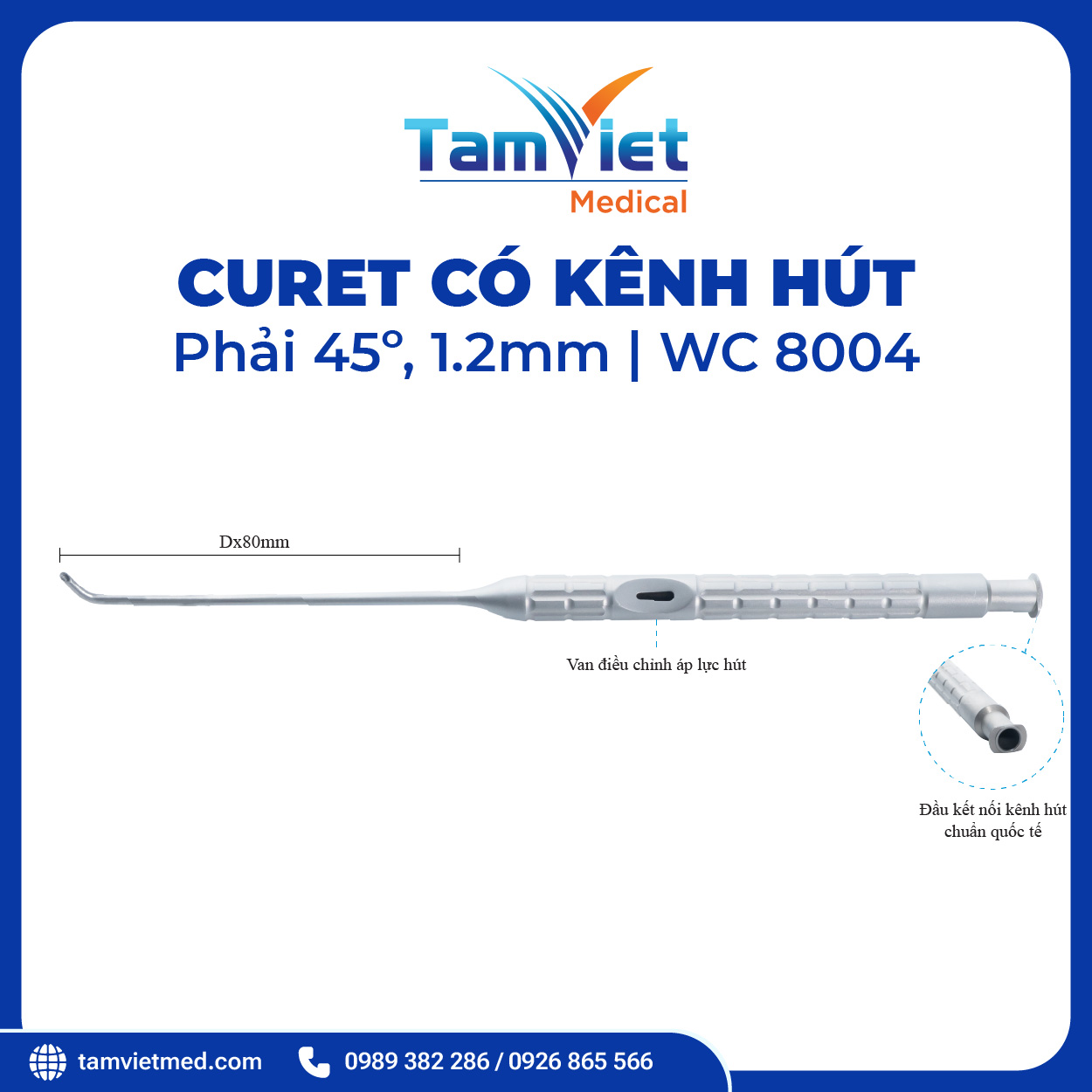 Curet Có Kênh Hút | WC 8004, WC 8005 - 5