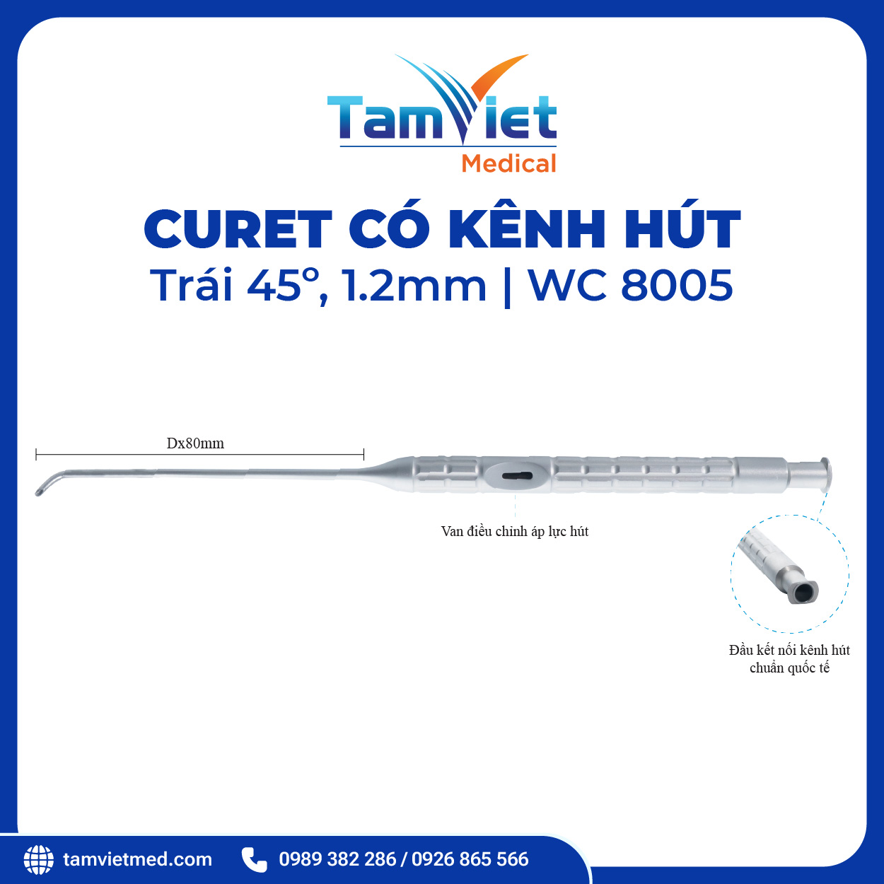 Curet Có Kênh Hút | WC 8004, WC 8005 - 7