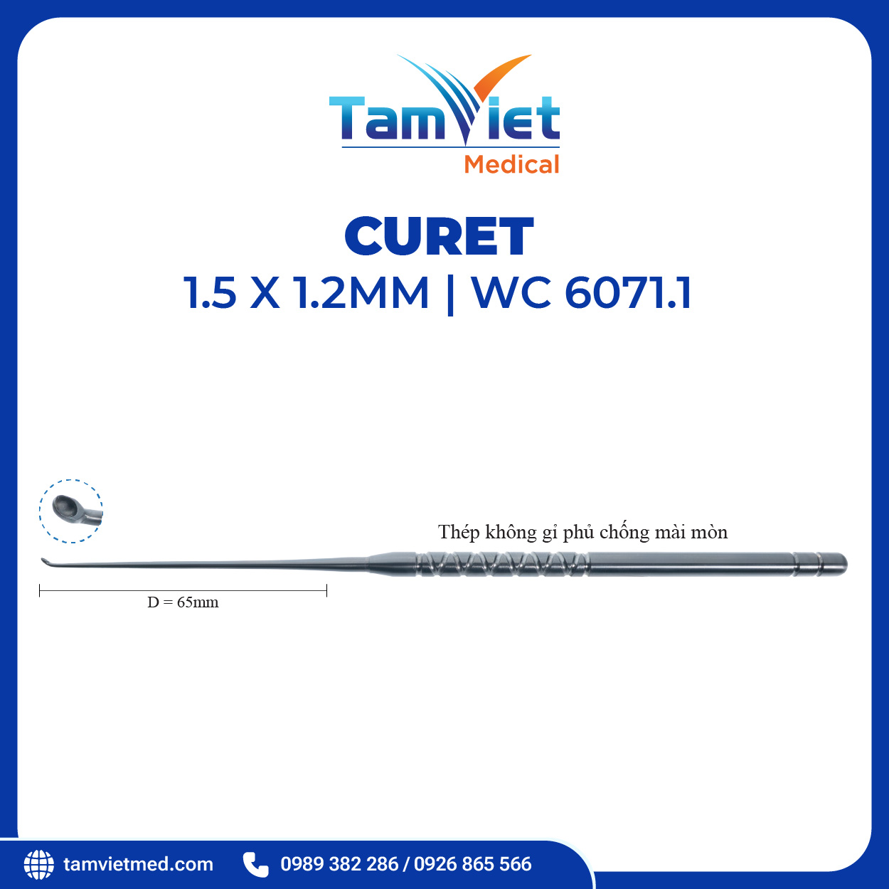 Curet 1.5 x 1.2mm | WC 6071.1 - 4