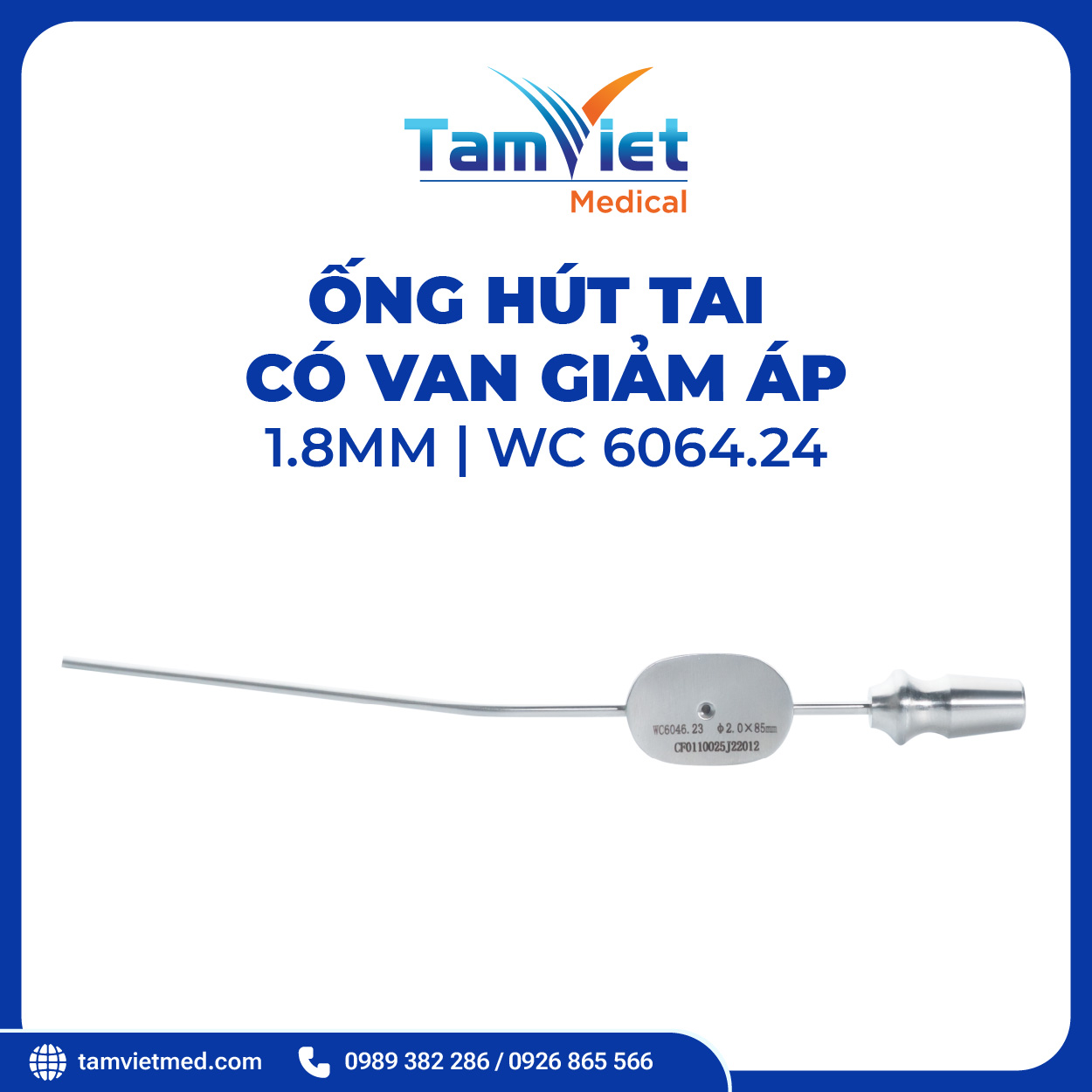 Ống Hút Tai Có Van Giảm Áp | WC 6064.23, WC 6064.24, WC 6064.25 - 4