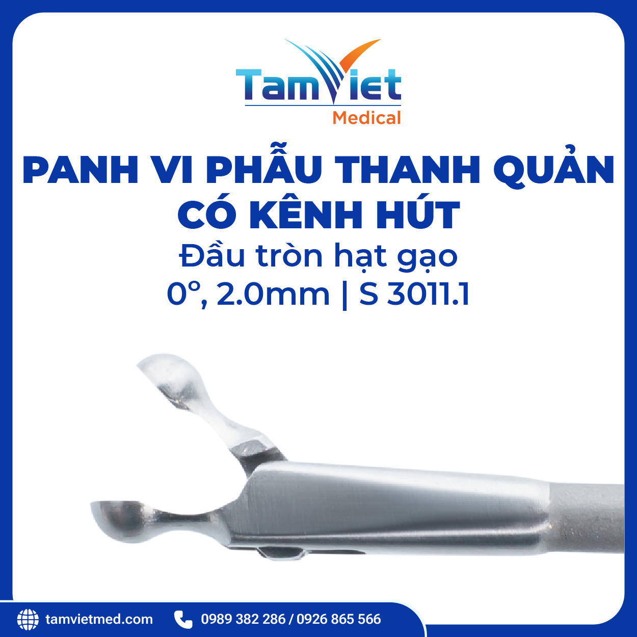 Panh Vi Phẫu Thanh Quản Đầu Tròn, Đầu Tam Giác, Hàm Cá Sấu Có Hút - 3