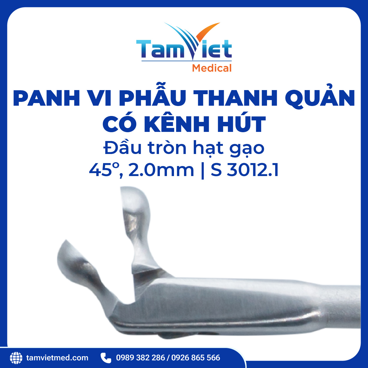 Panh Vi Phẫu Thanh Quản Đầu Tròn, Đầu Tam Giác, Hàm Cá Sấu Có Hút - 5