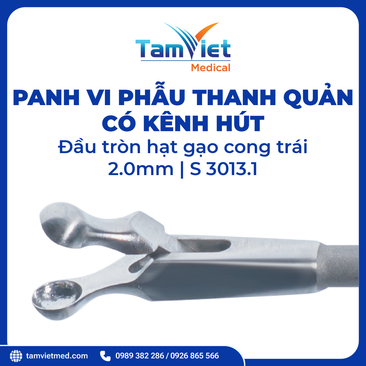 Panh Vi Phẫu Thanh Quản Đầu Tròn, Đầu Tam Giác, Hàm Cá Sấu Có Hút - 7
