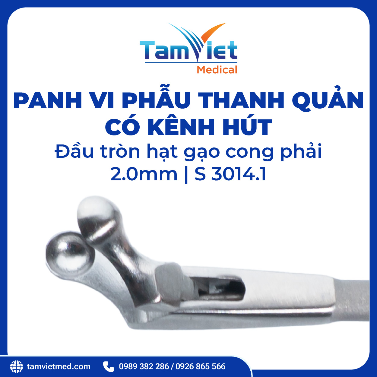 Panh Vi Phẫu Thanh Quản Đầu Tròn, Đầu Tam Giác, Hàm Cá Sấu Có Hút - 9