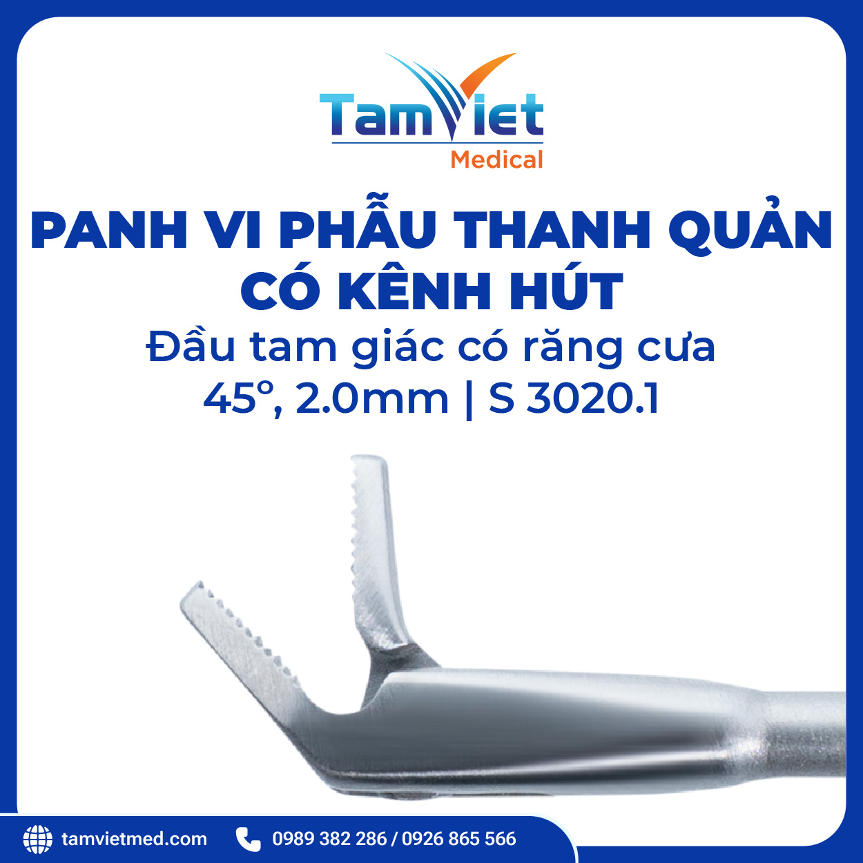 Panh Vi Phẫu Thanh Quản Đầu Tròn, Đầu Tam Giác, Hàm Cá Sấu Có Hút - 13