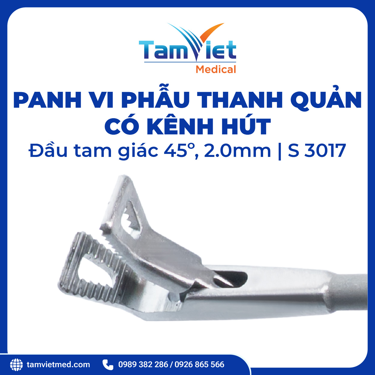 Panh Vi Phẫu Thanh Quản Đầu Tròn, Đầu Tam Giác, Hàm Cá Sấu Có Hút - 15
