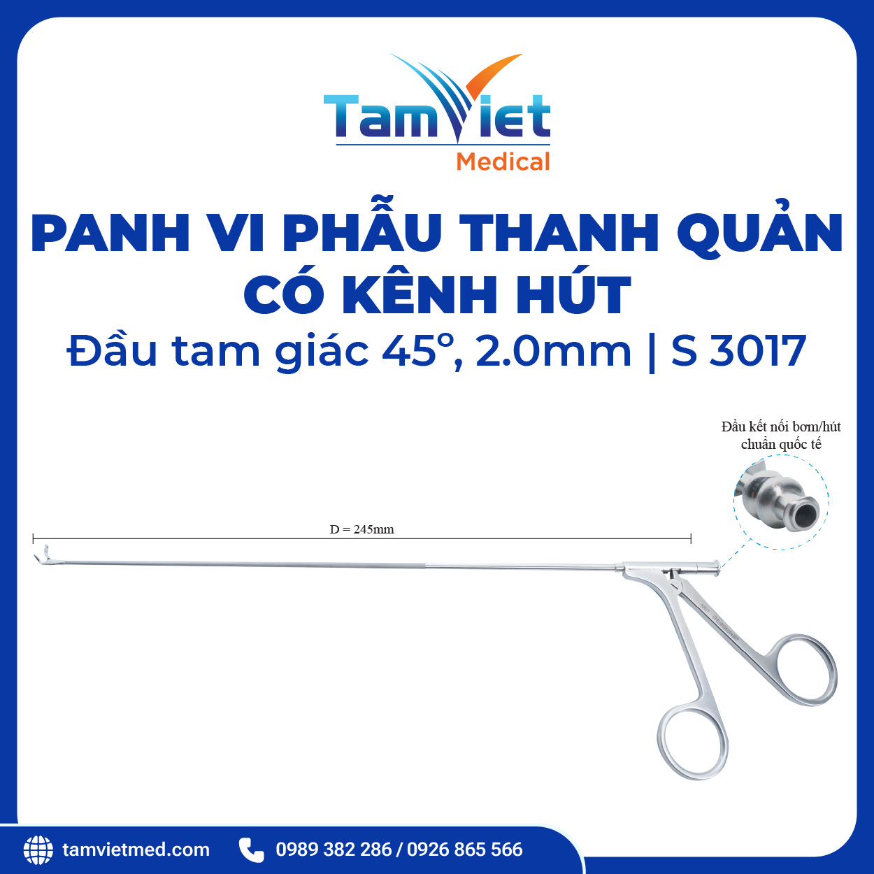 Panh Vi Phẫu Thanh Quản Đầu Tròn, Đầu Tam Giác, Hàm Cá Sấu Có Hút - 16