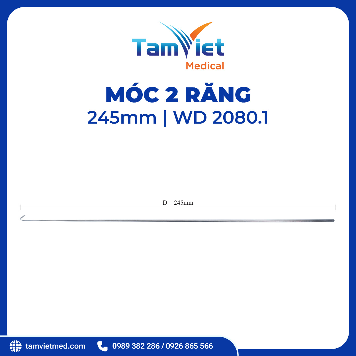 Móc 2 Răng 245mm | WD 2080.1 - 3