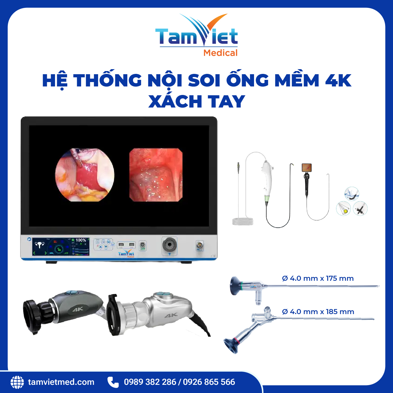 Hệ Thống Thiết Bị Nội Soi Ống Mềm Tiêu Chuẩn 4K (Xách Tay) - Tâm Việt Endoscope - 2