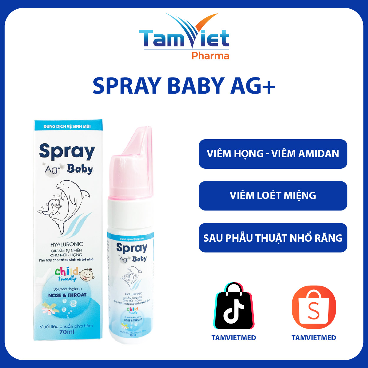 Dung Dịch Vệ Sinh Mũi Spray Ag+ Baby