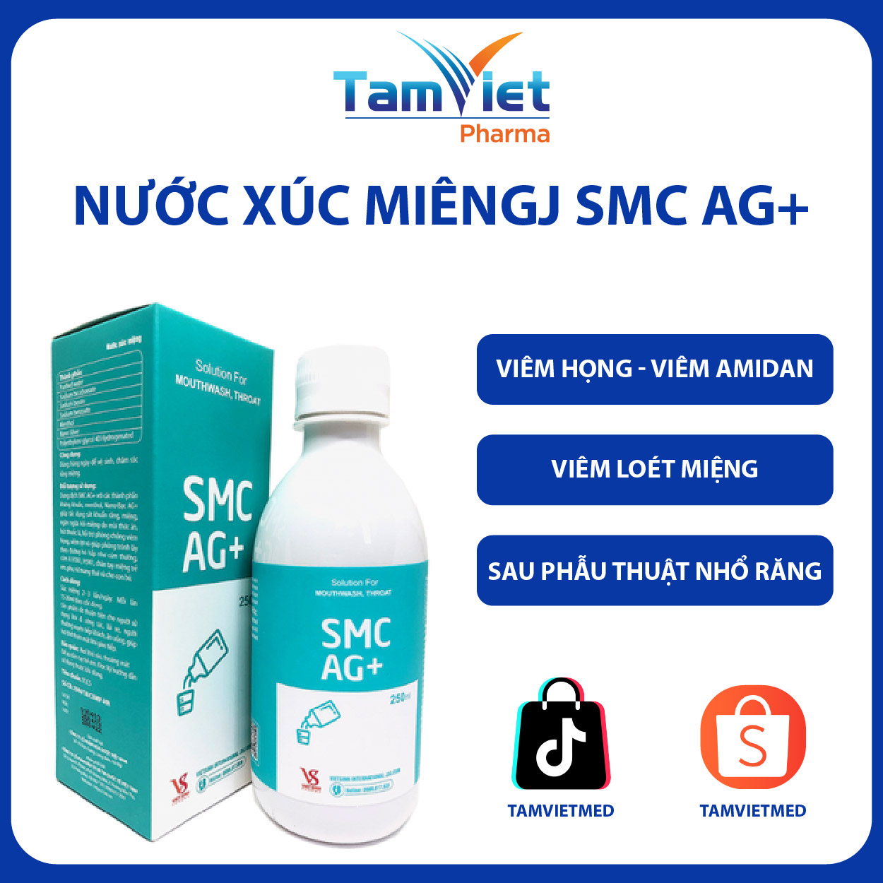 Nước xúc miệng SMC AG+