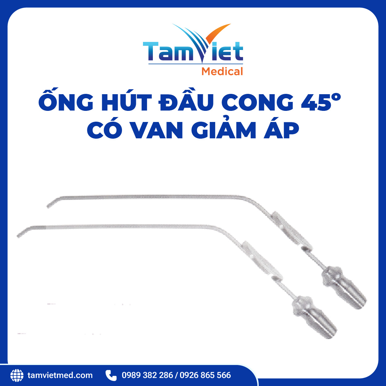 Ống Hút Tai Đầu Cong 45° Có Van Giảm Áp | WC 2134, WC 2136