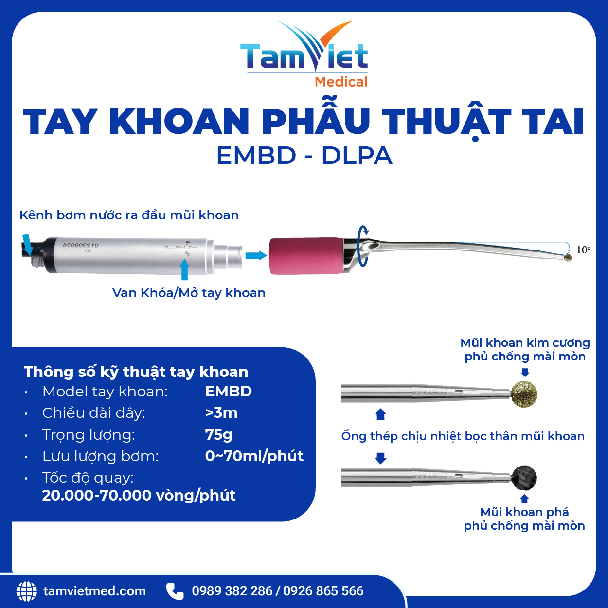 Tay Khoan Và Mũi Khoan Dùng Cho Máy DL-PA - 2